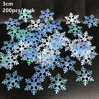 200/300db Mesterséges hópelyhek dekoráció Jégkirálynő Fagyasztott karácsonyi dekoráció otthoni esküvői bulira Xmas Natal Navidad dekor