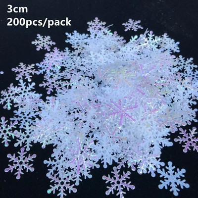 200/300db Mesterséges hópelyhek dekoráció Jégkirálynő Fagyasztott karácsonyi dekoráció otthoni esküvői bulira Xmas Natal Navidad dekor