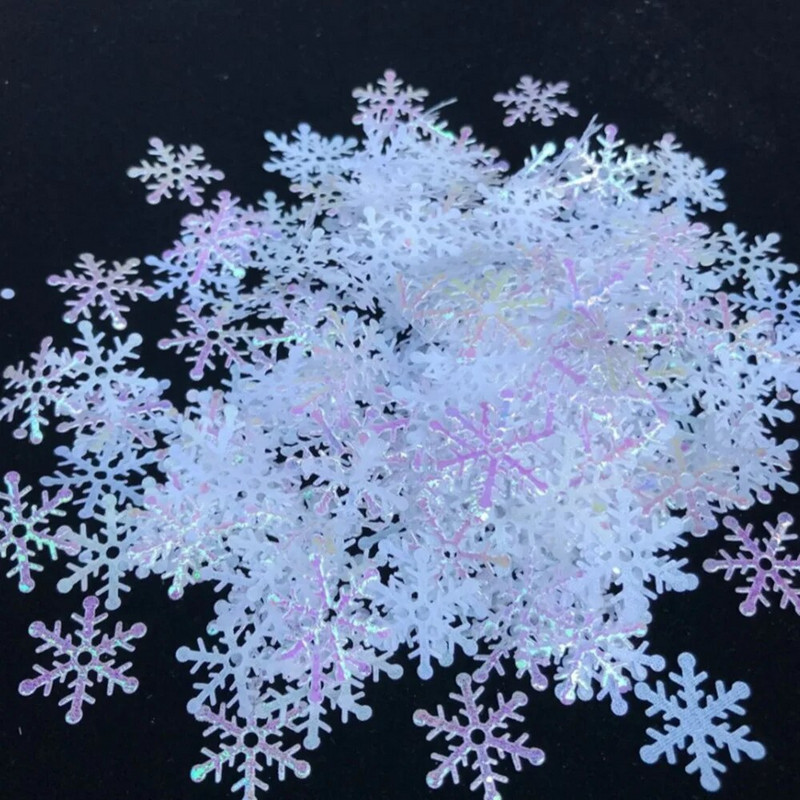 200/300db Mesterséges hópelyhek dekoráció Jégkirálynő Fagyasztott karácsonyi dekoráció otthoni esküvői bulira Xmas Natal Navidad dekor