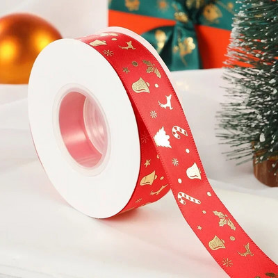 Božićna serija vrpca 25 jardi/rola 10 mm 25 mm otisnute vrpce za DIY božićno drvce Poklon kutija Dekoracija Buket torte Dekoracija poklon pakiranja