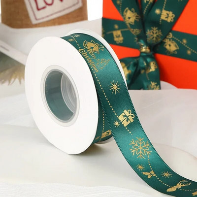Božićna serija vrpca 25 jardi/rola 10 mm 25 mm otisnute vrpce za DIY božićno drvce Poklon kutija Dekoracija Buket torte Dekoracija poklon pakiranja
