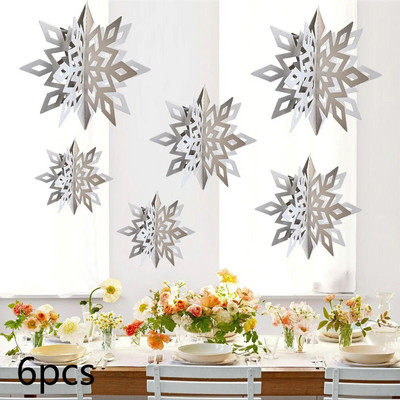 Papirnate umjetne snježne pahulje od 4 m, vijenac Frozen potrepštine za zabavu Božićni ukrasi za dom Navidad Viseći ukrasi za drvce Snijeg