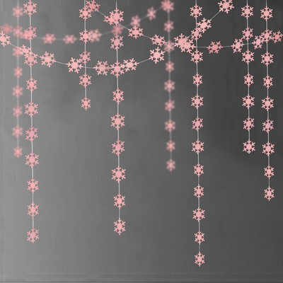 Papirnate umjetne snježne pahulje od 4 m, vijenac Frozen potrepštine za zabavu Božićni ukrasi za dom Navidad Viseći ukrasi za drvce Snijeg