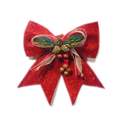 Bowknot Mašna Božićni ukrasi Drvo Svjetlucave zanatske mašne Božićni vijenac Girlanda Zimski rustikalni praznici Mini ukrasna vrpca Sjajna