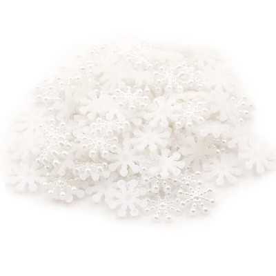 100kom/lot Bijela DIY Snježna pahuljica, umjetna pločasta biserna božićna čestitka Izrada DIY rukotvorina visoke kvalitete