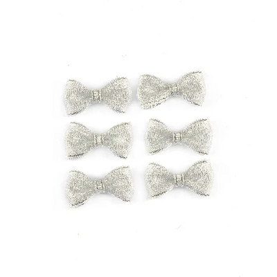 50Gb 16x28mm Zelta/Sudraba Ziemassvētku bantes Ziemassvētku ballītei Ziedu Dāvanas Dekors Roku darbs Piederumi Bowknot Lentes DIY piederumi