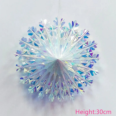 Neonski film 3D umjetne snježne pahulje Girlande Božićni ukrasi za dom Zima Frozen Party Snježni dekor Navidad Ornament Kerst