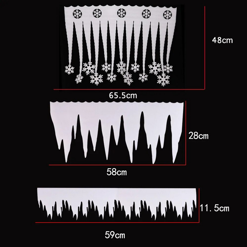 2 tk/partii jõuluvahust lumehelves külmutatud kaunistus jääriba lumehelbe jõulukaunistus kodu talviseks peokaunistuseks
