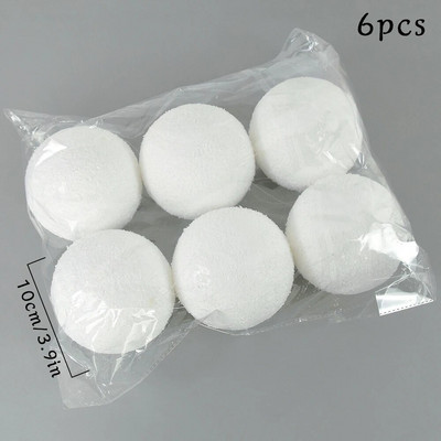 6/12 kom Bijela pjenasta božićna kuglica Viseći ukrasi za božićno drvce Ukrasi za vjenčanje i božićnu zabavu Nova godina Dječji pokloni Oprema za rukotvorine