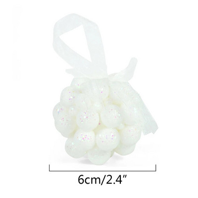 5 komada svjetlucave božićne kuglice, crvenog zlata, bijelog božićnog drvca, viseće kuglice od pjenaste bobice, privjesak od lažnog voća, novogodišnji poklon Navidad