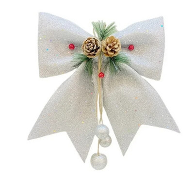 Didelis raudonas auksas putojantis blizgantis kalėdinis kaspinas lankelis Kalėdų eglutės papuošimas rankų darbo kalėdinis papuošalas