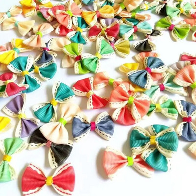 50 DB szalagos masnis lányruha ajándék csokornyakkendő esküvői hajdíszítés barkácsolás kézműves készítés 25mm*35mm