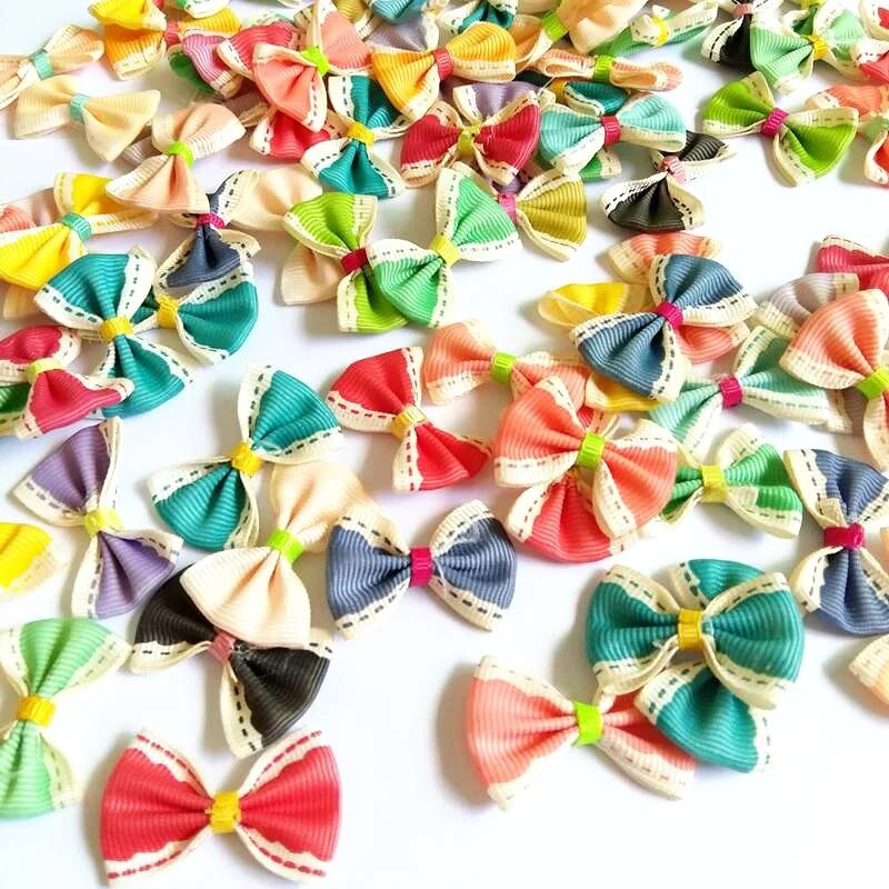 50 DB szalagos masnis lányruha ajándék csokornyakkendő esküvői hajdíszítés barkácsolás kézműves készítés 25mm*35mm