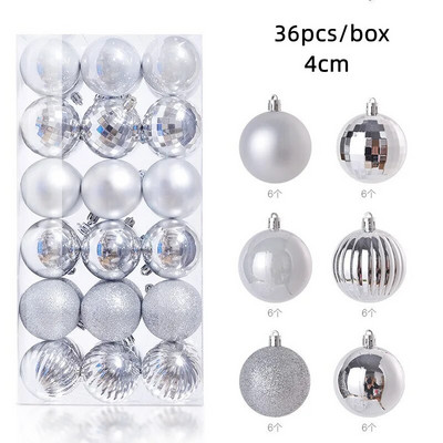 4cm 36kom svjetlucave božićne kuglice ružičasto zlatno crveno božićno drvce viseće kuglice privjesci Božićni ukrasi za dom Nova godina 2023 Navidad