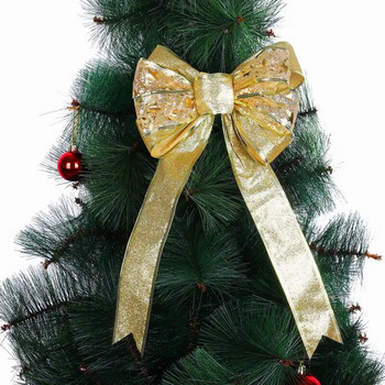 Φιόγκοι LED Χριστουγεννιάτικες διακοσμήσεις Μεγάλος ενσύρματο υφασμάτινο φιόγκο με φώτα LED για DIY στεφάνια Χριστουγεννιάτικο δέντρο Συσκευασία δώρου