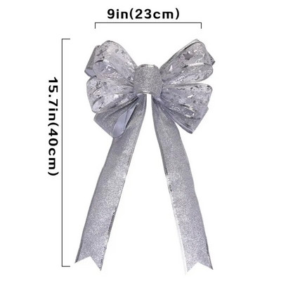 LED mašne Božićni ukrasi Velika žičana mašna od tkanine s LED svjetlima za DIY vijence Božićno drvce Zamatanje darova