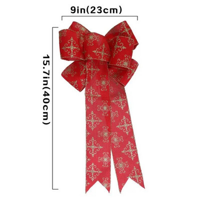 LED mašne Božićni ukrasi Velika žičana mašna od tkanine s LED svjetlima za DIY vijence Božićno drvce Zamatanje darova