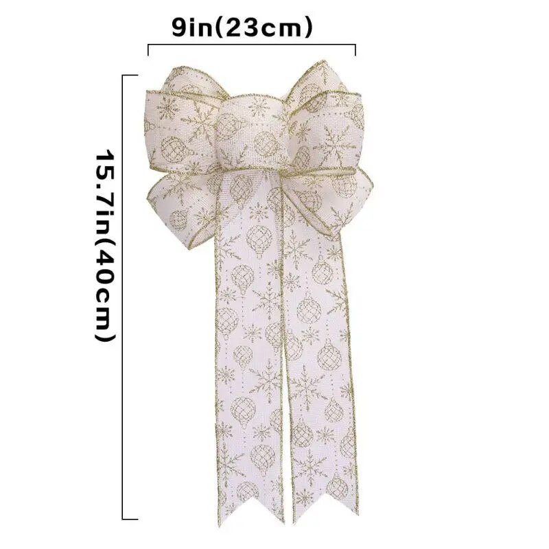 LED mašne Božićni ukrasi Velika žičana mašna od tkanine s LED svjetlima za DIY vijence Božićno drvce Zamatanje darova