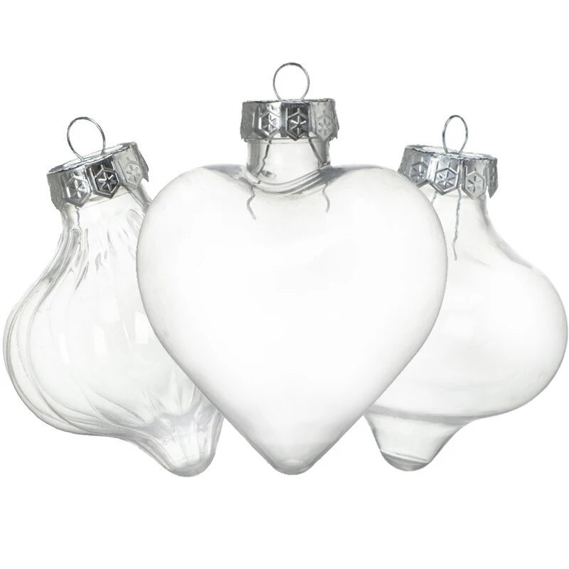 Prozirni privjesci od snježne kugle za božićno uređenje Božićno drvce Kućni vanjski ukrasi u obliku pada Viseći privjesci Izrada DIY kuglica