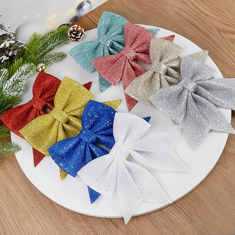 Velike mašne Ukrasi s mašnama za božićno drvce Poklon Party Božićni ukrasi Božićni blagdani Unutarnji vanjski ukrasi