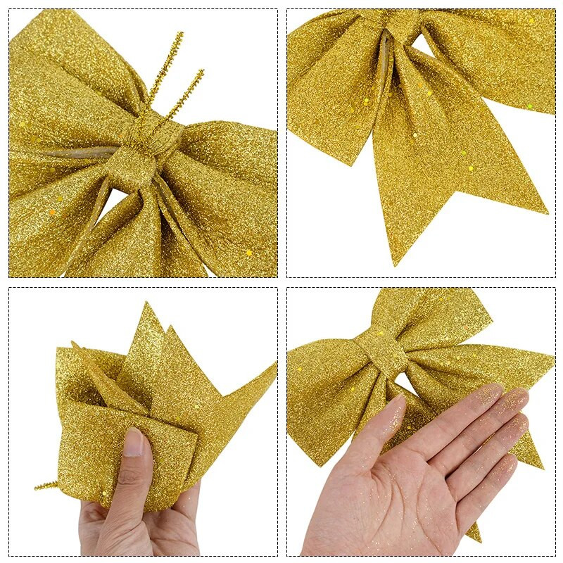 Velike mašne Ukrasi s mašnama za božićno drvce Poklon Party Božićni ukrasi Božićni blagdani Unutarnji vanjski ukrasi