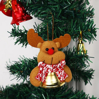 Κρεμαστό χριστουγεννιάτικο υφασμάτινο κούκλα κινουμένων σχεδίων Χριστουγεννιάτικο υφασμάτινο μενταγιόν Άγιος Χιονάνθρωπος Άλκη Αρκούδα Κουδούνι Κούκλα Χριστουγεννιάτικο δέντρο κρεμαστή καμπάνα Καλά Χριστούγεννα Ευτυχισμένο το νέο έτος 2024