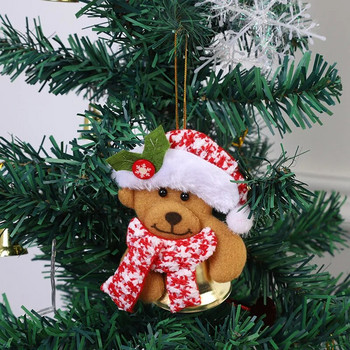 Κρεμαστό χριστουγεννιάτικο υφασμάτινο κούκλα κινουμένων σχεδίων Χριστουγεννιάτικο υφασμάτινο μενταγιόν Άγιος Χιονάνθρωπος Άλκη Αρκούδα Κουδούνι Κούκλα Χριστουγεννιάτικο δέντρο κρεμαστή καμπάνα Καλά Χριστούγεννα Ευτυχισμένο το νέο έτος 2024