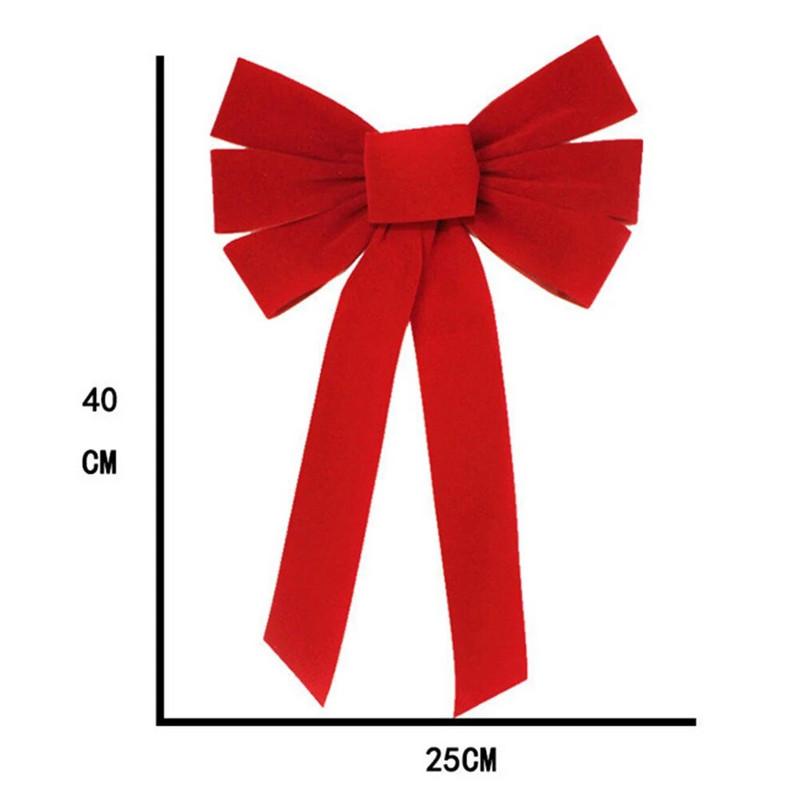 2 gab. Ziemassvētku dekoratīvais bantītis, Ziemassvētku eglītes rotājums 2024. gada Jaungada vakara rotājumi, ar rokām darināti dāvanu loki