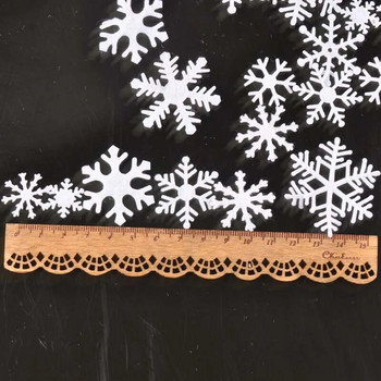 100 τμχ/παρτίδα χριστουγεννιάτικο μπάλωμα χιονονιφάδας από πολυεστέρα τσόχα απλικέ Scrapbooking Αυτοκόλλητο χειροτεχνίας Μη υφαντό μπάλωμα DIY CP2164