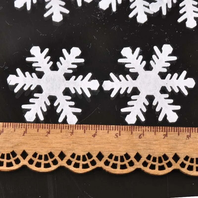 100 tk/partii Polüestervildist jõulude lumehelbeplaaster, aplikatsioon scrapbooking käsitöökleebis Lausriie plaaster DIY CP2164