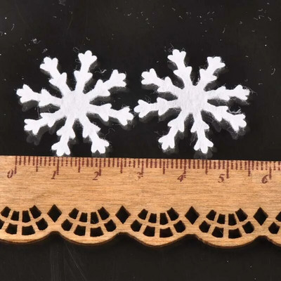 100 tk/partii Polüestervildist jõulude lumehelbeplaaster, aplikatsioon scrapbooking käsitöökleebis Lausriie plaaster DIY CP2164