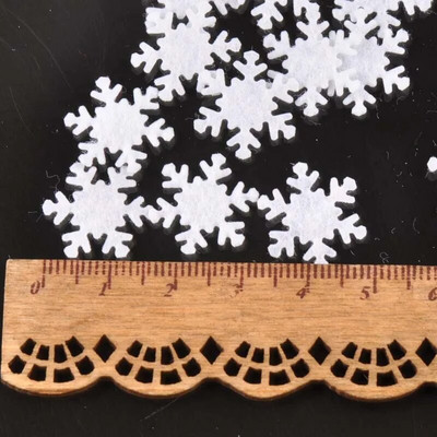 100 tk/partii Polüestervildist jõulude lumehelbeplaaster, aplikatsioon scrapbooking käsitöökleebis Lausriie plaaster DIY CP2164