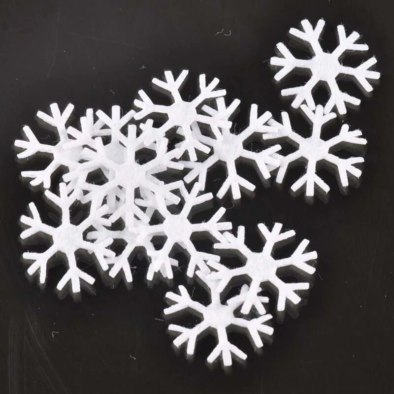 100 tk/partii Polüestervildist jõulude lumehelbeplaaster, aplikatsioon scrapbooking käsitöökleebis Lausriie plaaster DIY CP2164