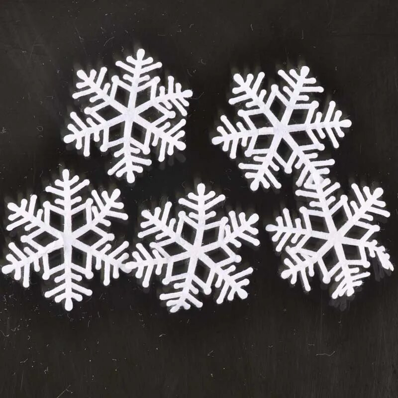 100 tk/partii Polüestervildist jõulude lumehelbeplaaster, aplikatsioon scrapbooking käsitöökleebis Lausriie plaaster DIY CP2164