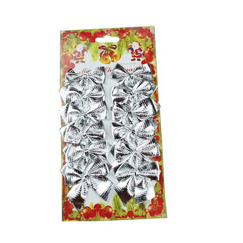 12 τμχ/τσάντα Χριστουγεννιάτικο Φλόκινγκ Φιόγκο Χριστουγεννιάτικο Δέντρο Μικρό κρεμαστό κόσμημα 5,5cm Bowknot Merry Christmas Decor Φιόγκος Ευτυχισμένο το νέο έτος 2024