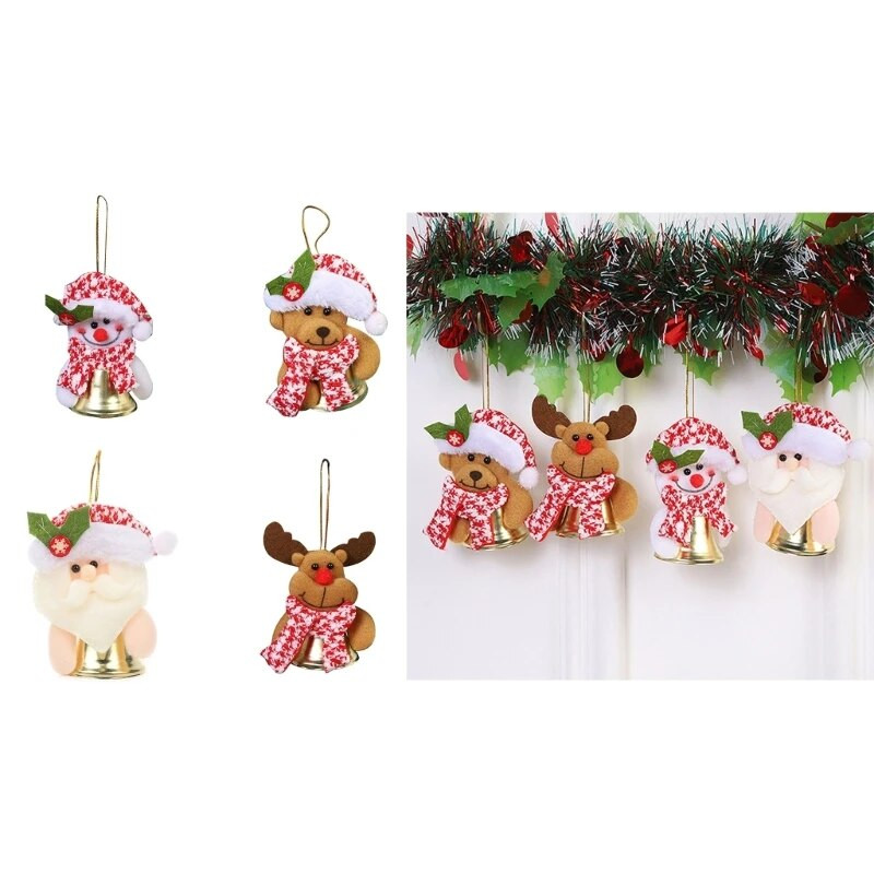 Ziemassvētku sniegavīrs, Ziemassvētku vecīša šarms, piekaramie zvani, piekariņi, ģimenes automašīnu koka rotājumi