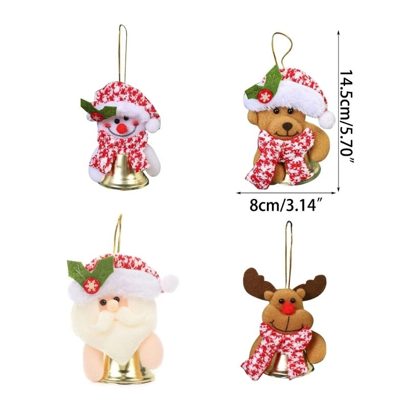 Ziemassvētku sniegavīrs, Ziemassvētku vecīša šarms, piekaramie zvani, piekariņi, ģimenes automašīnu koka rotājumi