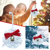Medál karácsonyi hópehely újévi fal szőtt ima bojt íj Függő ingyenes szállítás harang karácsonyi dekoráció navidad 2023