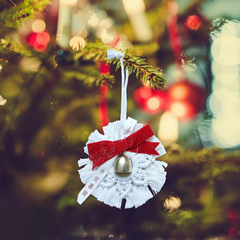 Κρεμαστό χριστουγεννιάτικο νιφάδα χιονιού Πρωτοχρονιά Τοίχο υφαντό φούντα προσευχής Φιόγκος κρεμαστή δωρεάν αποστολή Bell Χριστουγεννιάτικη διακόσμηση navidad 2023
