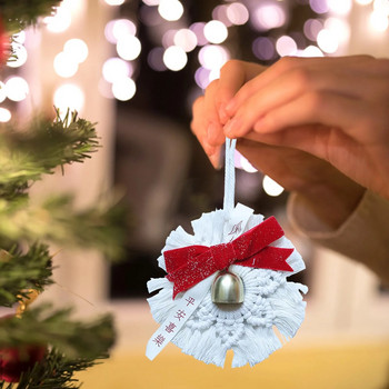 Κρεμαστό χριστουγεννιάτικο νιφάδα χιονιού Πρωτοχρονιά Τοίχο υφαντό φούντα προσευχής Φιόγκος κρεμαστή δωρεάν αποστολή Bell Χριστουγεννιάτικη διακόσμηση navidad 2023