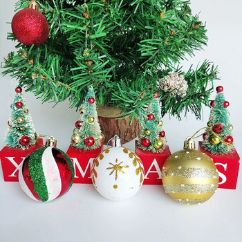 6 τμχ Χριστουγεννιάτικη διακόσμηση Χριστουγεννιάτικα στολίδια για χριστουγεννιάτικα πάρτι Προμήθειες για χριστουγεννιάτικο δέντρο DIY Διακοσμήσεις σπιτιού Φεστιβάλ Κρεμαστές μπάλες
