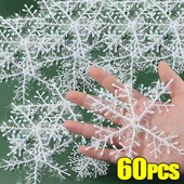 30/60 kom božićnih pahuljica ukrasi božićno drvce viseće svjetlucave umjetne snježne pahuljice novogodišnji vijenac ukrasi za zabavu