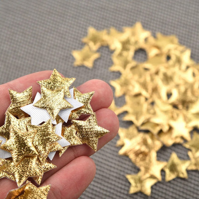 Új 100 DB arany ezüst szövet karácsonyi csillag konfetti 2 cm nappali dekor Navidad dísz karácsonyi parti barkács kézműves kiegészítők