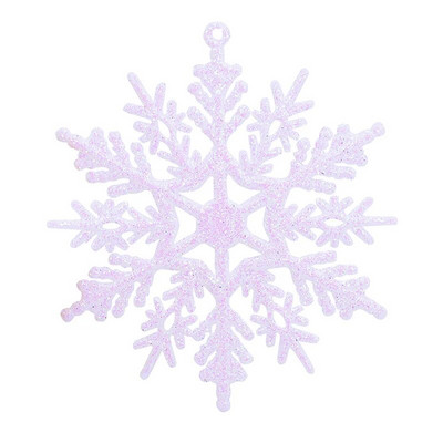 18 pakiranja plastičnih bijelih ukrasa u obliku pahuljica Božićni ukrasi za božićno drvce 10 cm Božićni ukras u obliku pahuljica koje se smrzavaju