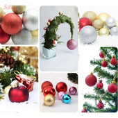 Mini šarene plastične božićne kuglice kuglice viseći ukrasi za božićno drvce za kućnu zabavu 24 komada 30 mm 6zHH181