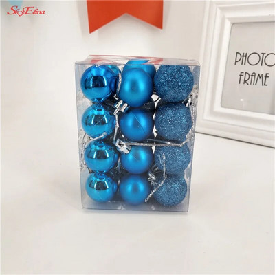 Mini šarene plastične božićne kuglice kuglice viseći ukrasi za božićno drvce za kućnu zabavu 24 komada 30 mm 6zHH181