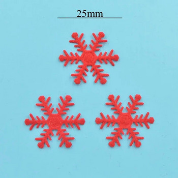 100Pcs 25mm Nonwoven Felt ύφασμα Snowflake Appliques για γάμο/πάρτυ/χριστουγεννιάτικο ντεκόρ στολίδι δέντρου Αξεσουάρ DIY