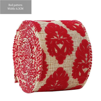 2 M Ziemassvētku loki, sniegpārsliņu siksnas, Ziemassvētku vakara rotājumi, apdrukāti rupjš audekls ar diegu vītnes dāvanu loku ballītei DIY amatniecībai