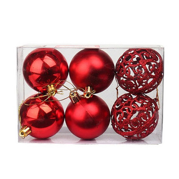 Украси за коледно дърво 6 бр./лот Галванични коледни топки Navidad Home Decor Коледни подаръци Ноел Орнамент за Нова година 2023