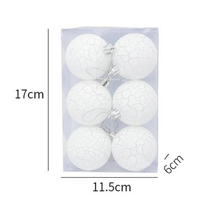 Ukrasi za božićno drvce 6 kom/lot Galvanizirane božićne kuglice Navidad Home Decor Božićni darovi Noel Ornament za Novu 2023.